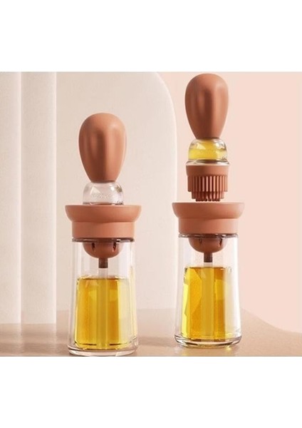 Pembe 300 ml cam hazneli silikon yağ, sos ve yumurta fırçası, 2'li set fiyatları