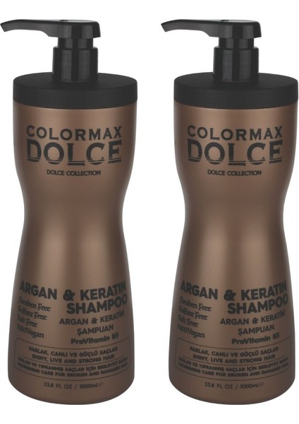 New Series Argan ve Keratinli Provitamin B5 Vegan Şampuan 1000 ml 2 Adet