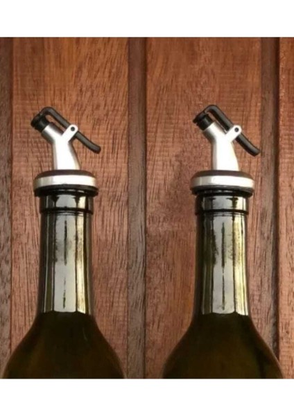 2'li Kapaklı Şişe Ucu Servis Aparatı, Damlalık ve Yağdanlık Tıpası, Beyaz