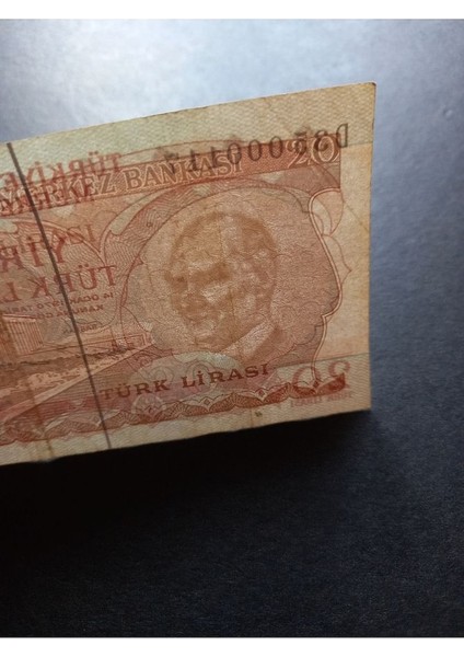 39963680E70B0A6689 6.emisyon 20TÜRK Lirası 000117 Ççt Eski Kağıt Para