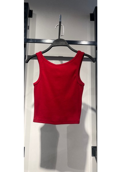 Yakası Düğmeli CROP-CRO10956