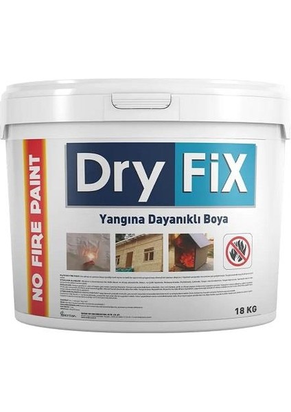 No Fire Paint Yangın Alev Almayan Yanmaz Boya 18 kg Ral 9002 Kirli Beyaz