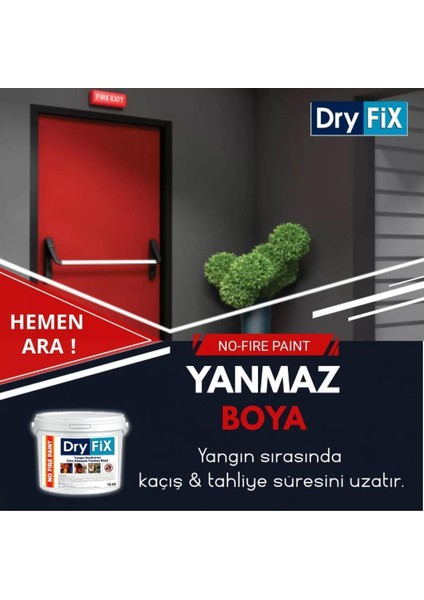 No Fire Paint Yangın Alev Almayan Yanmaz Boya 18 kg Ral 9002 Kirli Beyaz modelleri