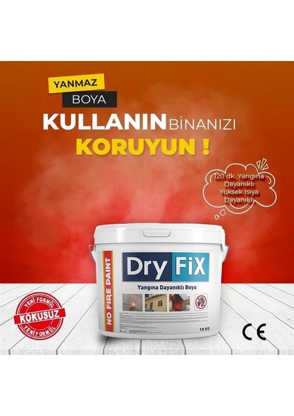 No Fire Paint Yangın Alev Almayan Yanmaz Boya 18 kg Ral 9002 Kirli Beyaz indirimleri