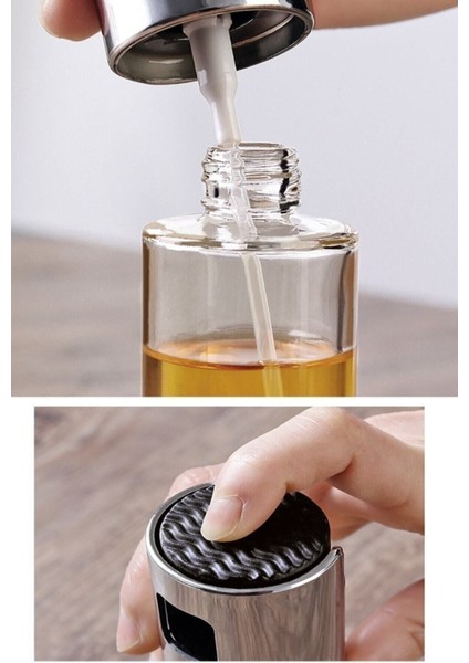 Şeffaf cam sprey şişe, 100 ml, yağ, sirke ve sos püskürtücü, renkli tasarım modelleri