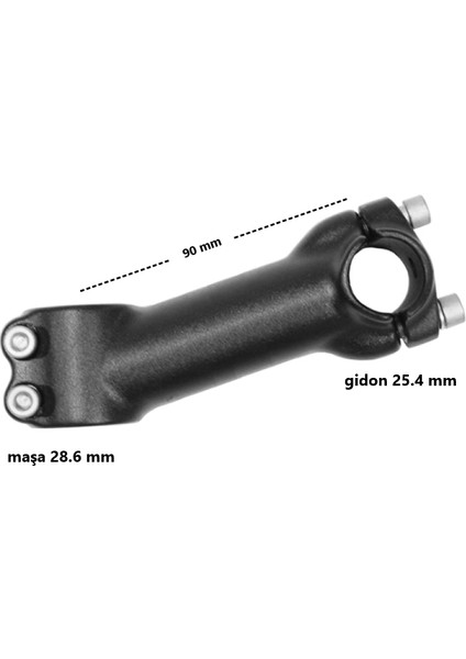 Bisiklet Siyah Gidon Boğazı - Zoom TDS-AS46-8 105 L, 28.6-25.4, Ahead Alüminyum fırsatları