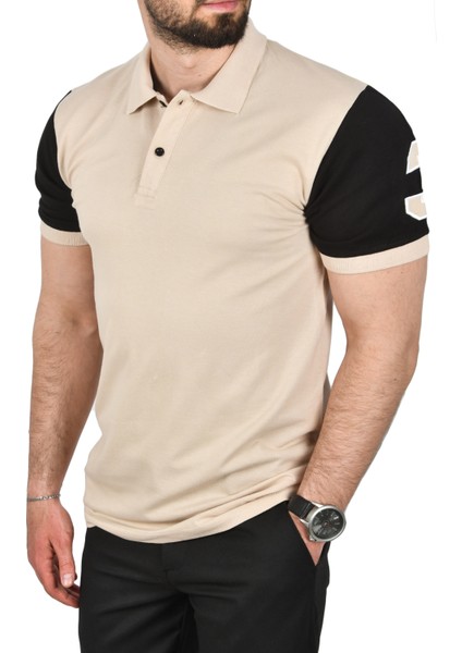 Dar Kesim Pamuklu Polo Yaka Tişört Slim Fit Nefes Alan Kıvrılmaz Polo Yaka Tişört 2503022