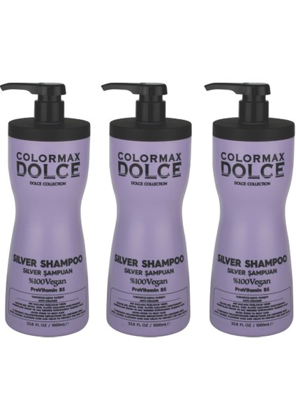 New Series Silver Turunculaşma Karşı Tı Provitamin B5 Vegan Şampuan 1000 ml 3 Adet