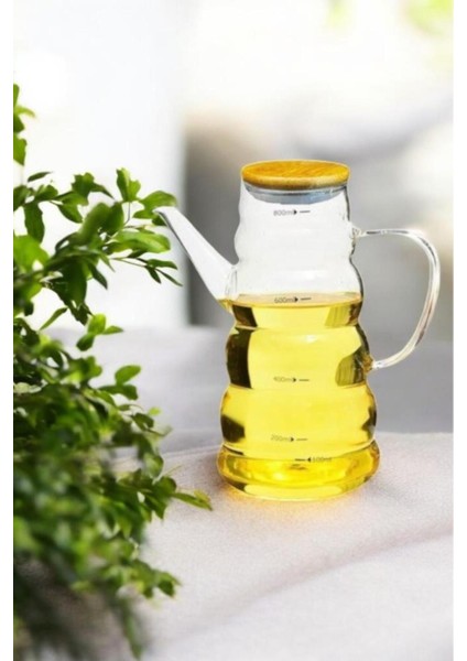 Şeffaf 2'li Cam Yağlık ve Sirkelik Seti, 800 ml, Turuncu Renk fiyatları