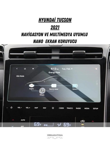 Hyundai Tucson 2021 10.25 Inç Navigasyon ve Multimedya Uyumlu Nano Ekran Koruyucu