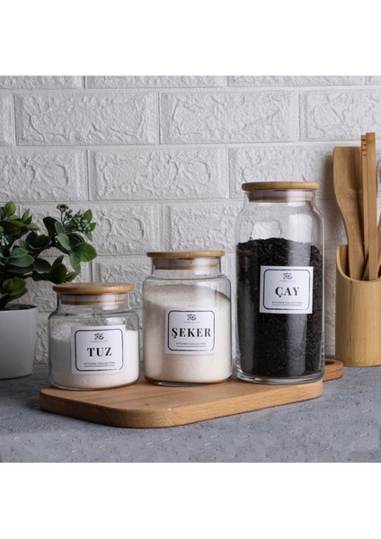 Bambu standlı 6 parça yağdanlık ve 3'lü şeffaf kavanoz seti, şık ve kullanışlı, turuncu, 900 ml indirimleri