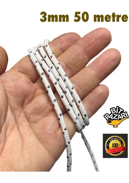 3mm 50 Metre Ipek Halat , Iskota Halat , Salıncak Ipi , Bağlama Ipi - Hamak Ipi
