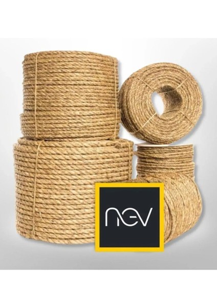 Nev Hasır Ip 8mm 30 Metre (Jüt Halat Kendir Doğal Ip)