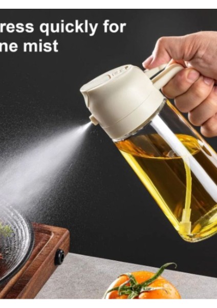 Beyaz Çok Fonksiyonlu Cam Yağdanlık Sprey Şişe 565 ml, 1 Parça