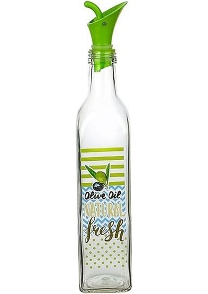 Yeşil Cam Yağlık 500 ml, şık ve kullanışlı mutfak aksesuarı