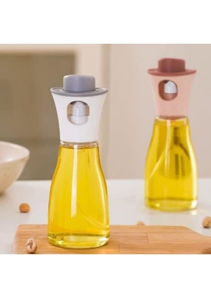 220 ml Cam Sprey Yağdanlık, Limon ve Sirke Püskürtme Aparatı, Beyaz