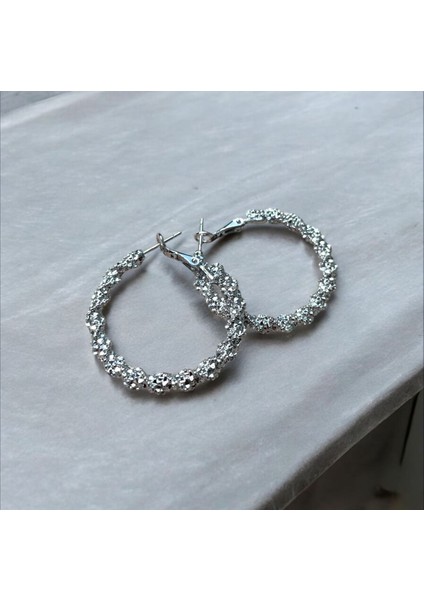 Gümüş Iğne Uçlu Şık Klasik Model Halka Küpe fiyatları