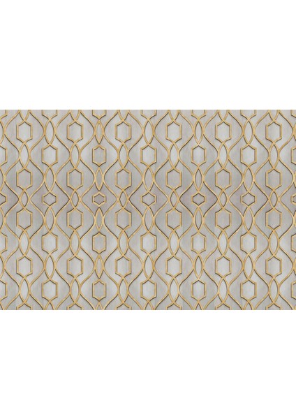 Gold Geometrik Desen Duvar Kağıdı, 3D Duvar Kağıdı