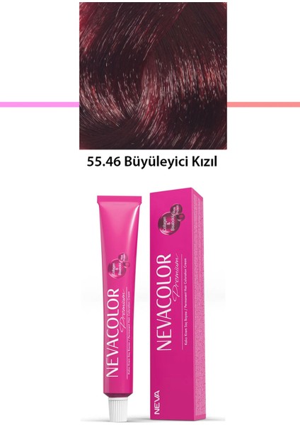 Premium 55.46 Büyüleyici Kızıl - Kalıcı Krem Saç Boyası 50 gr Tüp