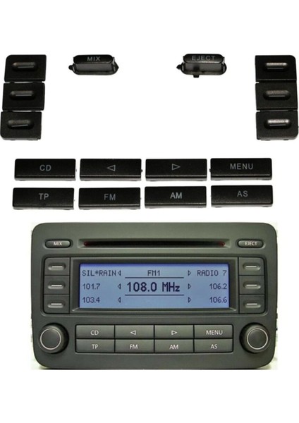 Volkswagen Golf 5 2004 - 2009 Radyo Parça Tuş Düğmesi