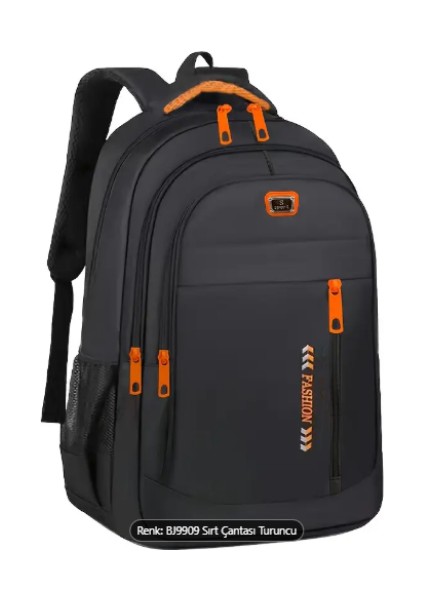 Erkek Siyah Turuncu Outdoor Sırt Çantası