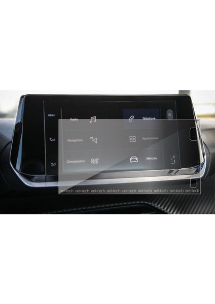 Peugeot 208 Navigasyon 7 Inç Power ve USB Girişli Ekran Uyumlu Nano Ekran Koruyucu