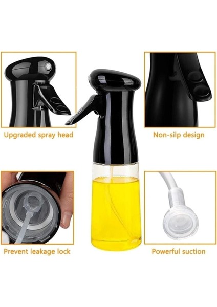 220 ml Siyah Sprey Yağdanlık, Püskürtmeli ve Dökülmesiz, Airfryer Uyumlu fırsatları