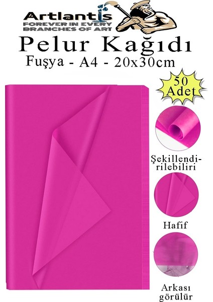 Pelur Kağıdı Renkli 50 Li 1 Paket A4 Pelur Kagıt Moda Tasarım Tekstil Paketleme Ambalaj Kağıdı Parti Doğum Günü