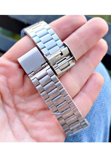 Gümüş Renk Yeşil Kadran Takvimli Erkek Kol Saati indirimleri