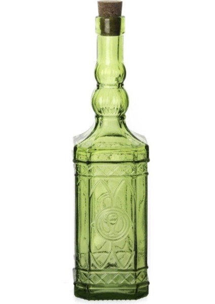 Yeşil Yağ Şişesi 500 ml, Şık ve Hafif Tasarım, Renk: Beyaz