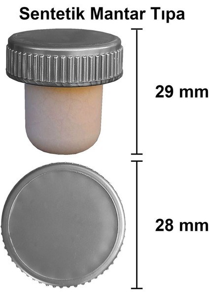 750 ml Yeşil Cam Şarap Şişesi, Sentetik Mantar Tıpalı, Kapüşonlu, Beyaz, 1 Parça modelleri