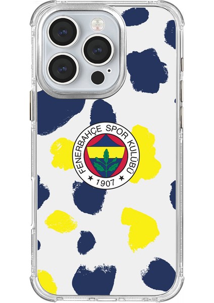 Apple iPhone 16 Pro Uyumlu Fenerbahçe Damalı Arma Lisanslı Telefon Kılıfı