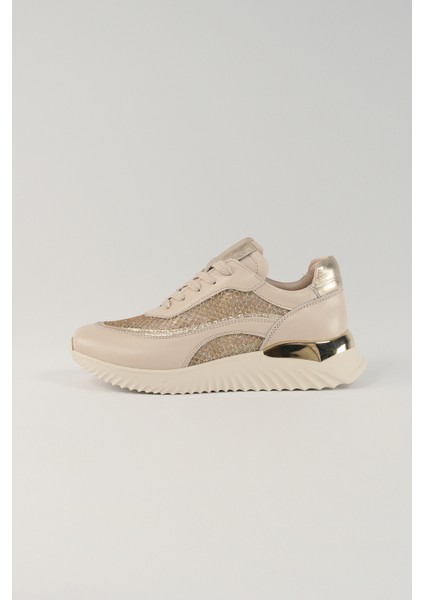 Eleonora Bej Yaldız Fileli Deri Kadın Sneakers, Deri, Günlük Ayakkabı, Spor Ayakkabı 25079 fiyatları