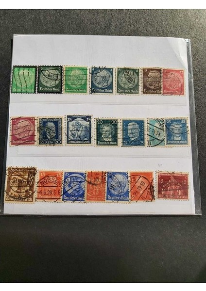39963680E1B635C543 1923-1930 Almanya 21 Adet Riech Dönemi Pullar