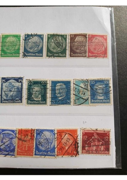 39963680E1B635C543 1923-1930 Almanya 21 Adet Riech Dönemi Pullar