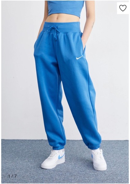 Sportswear Phoenix Fleece High-Rise Oversize Mavi Kadın Eşofman Altı