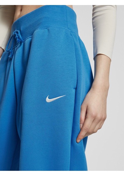 Sportswear Phoenix Fleece High-Rise Oversize Mavi Kadın Eşofman Altı modelleri
