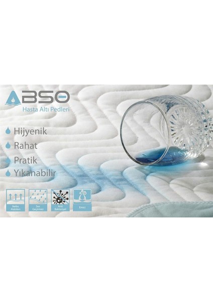 Yıkanabilir, Emici, Sıvı Geçirmez Hasta Altı Pedi (75 x 85 cm ) Standart Kanatsız 4 Katlı Koruma fırsatları