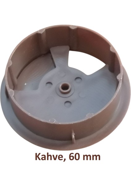 Masa Üstü Kablo Kanalı Deliği Kapağı Kahve Masa Kapağı 6 cm (5 Adet)