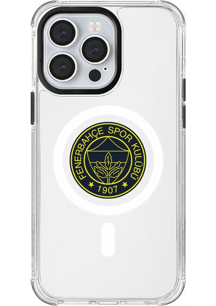 Apple iPhone 13 Pro Uyumlu Fenerbahçe Sarı Mono Arma Magsafe Lisanslı Telefon Kılıfı