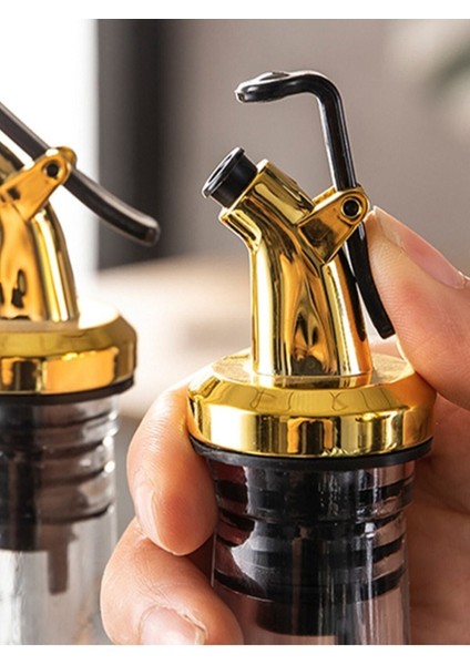 Şık ve kullanışlı 3'lü kapaklı yağdanlık seti, 750 ml, altın renk fiyatları