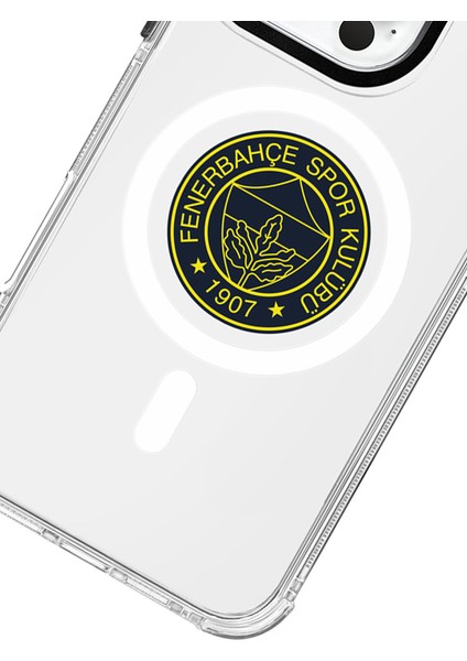 Apple iPhone 16 Pro Uyumlu Fenerbahçe Sarı Mono Arma Magsafe Lisanslı Telefon Kılıfı