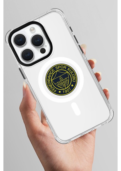 Apple iPhone 16 Pro Uyumlu Fenerbahçe Sarı Mono Arma Magsafe Lisanslı Telefon Kılıfı