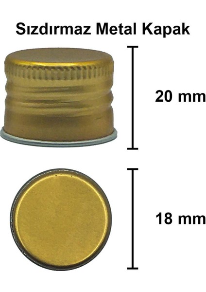 Şeffaf Piramit Sosluk, Altın Renkli Metal Kapak, 750 ml, Kavisli Cam Şişe, 1 adet modelleri