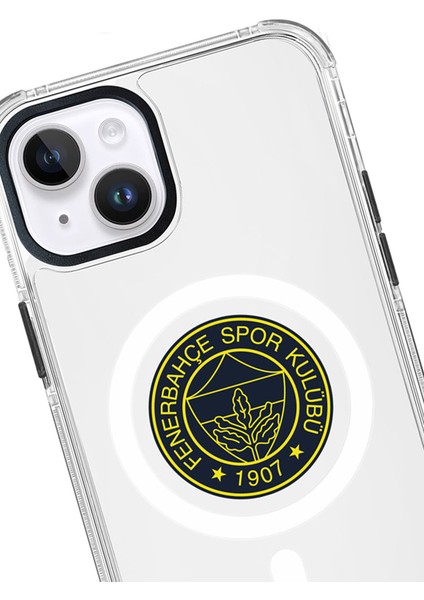 Apple iPhone 14 Uyumlu Fenerbahçe Sarı Mono Arma Magsafe Lisanslı Telefon Kılıfı