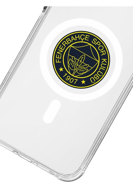 Apple iPhone 14 Uyumlu Fenerbahçe Sarı Mono Arma Magsafe Lisanslı Telefon Kılıfı