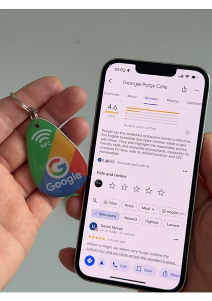 2 Adet Google Yorum ve Puan Verme Anahtarlığı