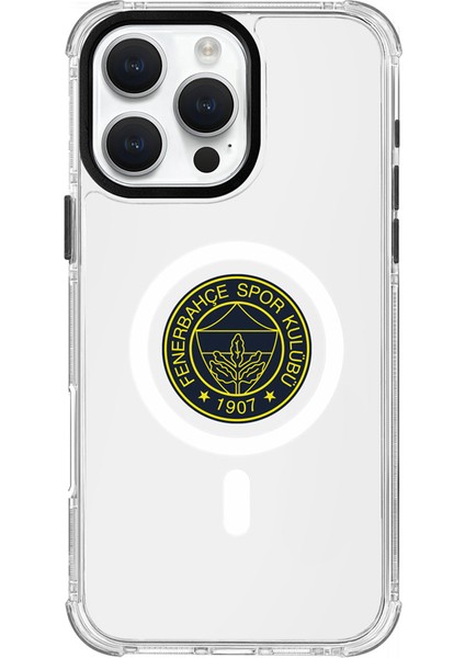 Apple iPhone 16 Pro Max Uyumlu Fenerbahçe Sarı Mono Arma Magsafe Lisanslı Telefon Kılıfı