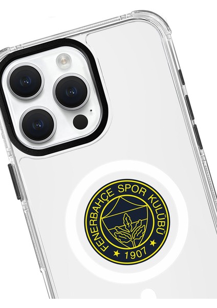 Apple iPhone 16 Pro Max Uyumlu Fenerbahçe Sarı Mono Arma Magsafe Lisanslı Telefon Kılıfı