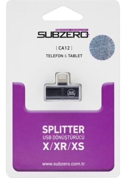 Adipa Tk Iphone 7 8 x Lightning Splıtter 2in1 Şarj ve Kulaklık Subzero CA12